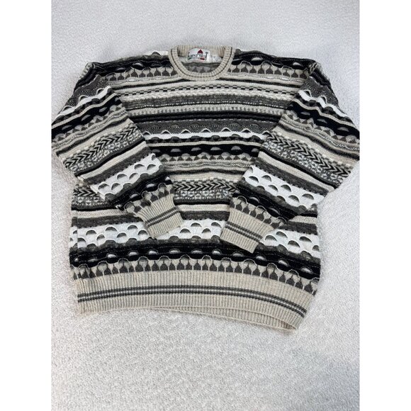 Vintage Coogi Style Textured Florence Tricot Mens Pullover Sweater Crewneck XL - Picture 1 of 5